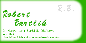 robert bartlik business card